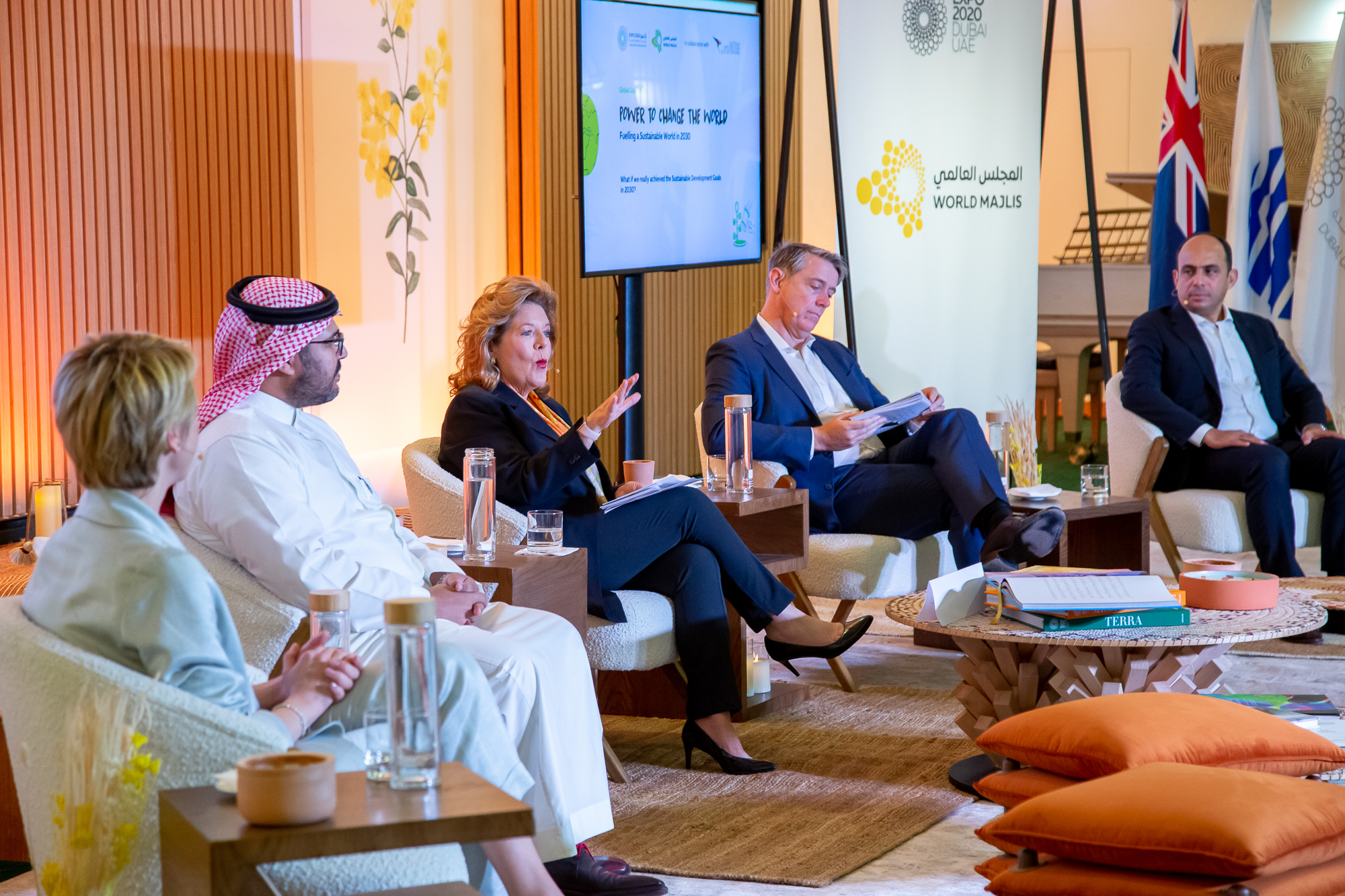 A panel discussion at the Australia Pavilion at World Expo 2020 Dubai